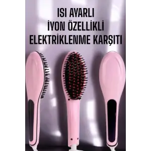 Saç Düzleştirici Tarak Isı Ayarlı Yıpranma Önleyici Düzleştirici Fön Tarak