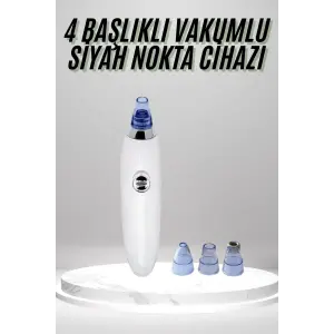 4 Başlıklı Pilli Vakumlu Siyah Nokta Temizleyici Akne Ve Sivilce Önleyici