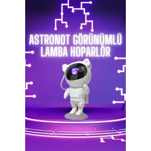 Astronot Şeklinde Bluetooth Hoparlör Gökyüzü Kumandalı Aydınlatma Lamba