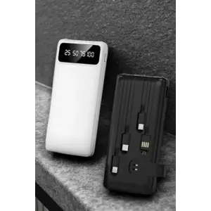 Powerbank 20.000 Mah LCD Ekran USB Lightning Type-C Uyumlu İOS ve Android