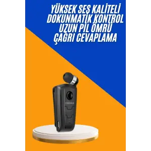 Mikrofonlu Makaralı Bluetooth Kulakiçi Kulaklık Android ve İOS Uyumlu