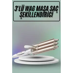 Saç Şekillendirici Wag Maşa Üçlü Yüksek Isı Ayarlı Seramik Kaplama