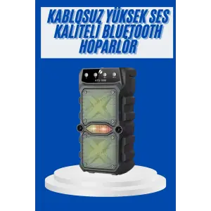 Büyük Boy Bluetooth Hoparlör Çoklu Bağlantı Çift Çıkışlı Taşınabilir Kesintisiz