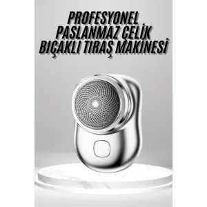 Mini Sıfır Sakal Yanak Tıraş Makinesi USB Şarjlı Sıfır Sakal Taşınabilir Korumalı