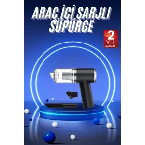 Vakumlu Araç İçi Süpürge Taşınabilir Pratik Şarjlı Temizlenebilir