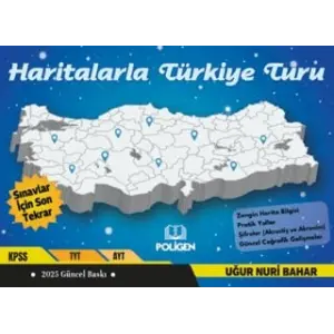 Haritalarla T?rkiye Turu - S?navlar ??in Son Tekrar [Paperback] [Mar 19, 2024] Poligen Co?rafya Edit?rleri