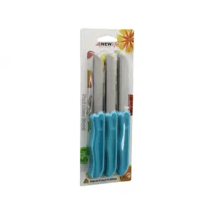 6pcs  Meyve  Bıçak  Renkli Plastik Saplı Bx40