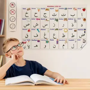 70x100 Cm Statik Kağıt Elif-ba Öğrenme Tahtası Bx40