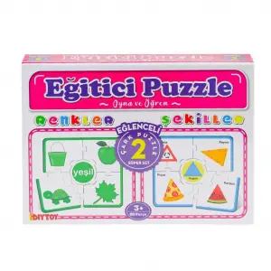 7194 Çark Puzzle Renkler Şekiller -