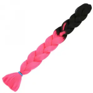 Afrika Örgüsü Ve Rasta İçin Sen Ombreli  / Siyah / Neon Pembe