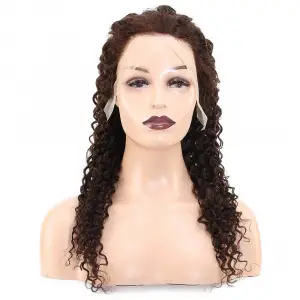 Afro Daa Front Lace Gerçek Tül Peruk / Koyu Kahve / 60/65cm