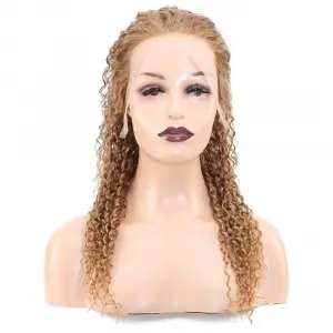 Afro Daa Front Lace Gerçek Tül Peruk / Sıcak Karamel / 60/65cm