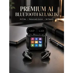 AI Destekli Dokunmatik Ekranlı Kablosuz Bluetooth Kulaklık