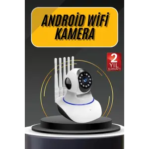 Akıllı Gece Görüşlü Sensörlü Wifi Kamera Telefondan Takip Edilebilir