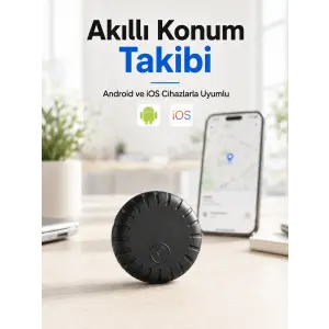 Akıllı GPS Takip Cihazı Android ve iOS Uyumlu 2 Yıl Pil Ömürlü Mini Konum Bulucu
