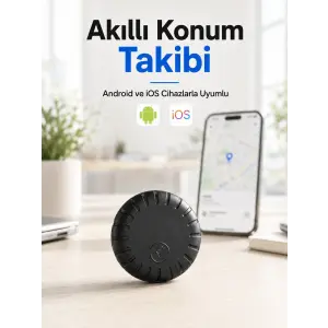 Akıllı GPS Takip Cihazı Android ve iOS Uyumlu 2 Yıl Pil Ömürlü Mini Konum Bulucu