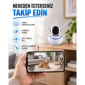 Akıllı IP Güvenlik Kamerası – 1080P HD, Gece Görüşlü, Hareket Algılamalı Yeni Nesil