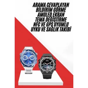 Akıllı Saat 1.62 İnç Ultimate Nabız Sensörlü Sesli Görüşme Yapabilen