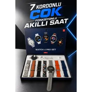 Akıllı Saat 7 Kordonlu Yeni Nesil Arama Cevaplayan Çok Fonksiyonlu