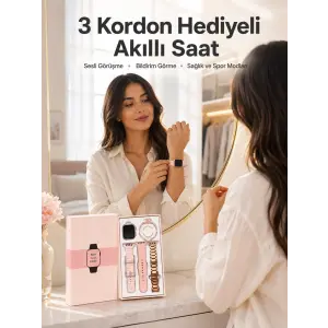 Akıllı Saat Bluetooth Bağlantılı Aksesuar Hediyeli GPS Takibi