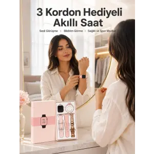 Akıllı Saat Bluetooth Bağlantılı Aksesuar Hediyeli GPS Takibi