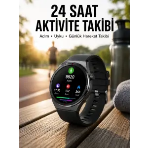 Akıllı Saat Bluetooth Bağlantılı Amoled Ekran Uyku ve Sağlık Takibi Yeni Nesil