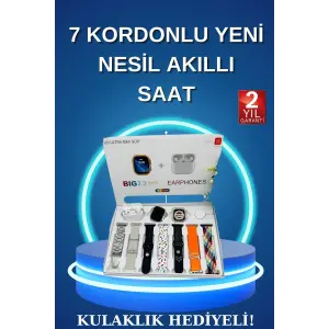 Akıllı Saat Bluetooth Kulaklık Adımsayar Sağlık Takibi Çağrı Cevaplama