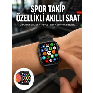 Akıllı Saat Çağrı Cevaplama Müzik Dinleme Plastik Kordon Mesaj Bildirimleri Yeni Seri