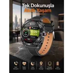 Akıllı Saat Nabız Ölçer Uyku Takibi Sesli Görüşme Bildirim Görme
