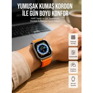 Akıllı Saat Ultra Android & İOS Uyumlu Arama Bildirim Özellikli