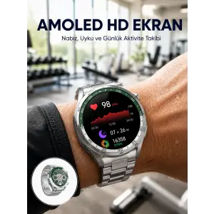 Amoled Smartwatch Harita Modlu Bluetooth Aramalı 3 Değiştirilebilir Kayışlı Yeni Nesil