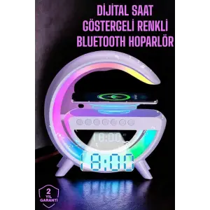 Android Uyumlu Akıllı Bluetooth Hoparlör Kablosuz Şarj Cihazı Standı