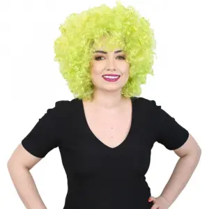 Animasyon Parti Ve Palyaço Peruğu / Neon Yeşil