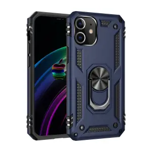 Apple İphone 12 Mini Kılıf Sofya Yüzüklü Silikon Kapak - Lacivert