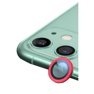 Apple İphone 12 Raze Metal Kamera Lens - Kırmızı