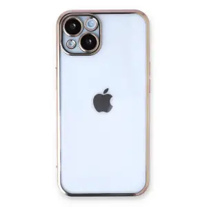Apple İphone 13 Kılıf Razer Lensli Silikon - Gold