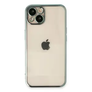 Apple İphone 13 Kılıf Razer Lensli Silikon - Yeşil