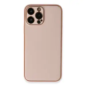 Apple İphone 13 Pro Kılıf Coco Deri Silikon Kapak - Pembe