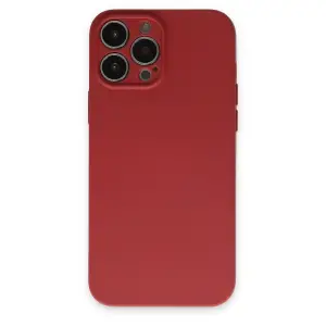 Apple İphone 13 Pro Kılıf Nano İçi Kadife Silikon - Kiremit