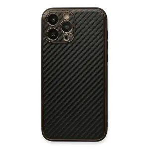 Apple İphone 13 Pro Max Kılıf Coco Karbon Silikon - Siyah