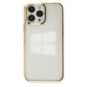 Apple İphone 13 Pro Max Kılıf Element Silikon - Gold