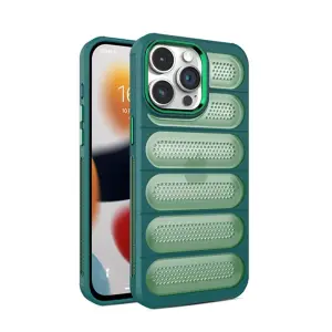 Apple İphone 14 Pro Max Kılıf Airmax Silikon Kapak - Koyu Yeşil