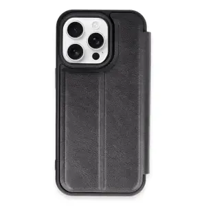 Apple İphone 14 Pro Max Kılıf Flip Cover - Siyah