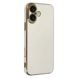 Apple İphone 16 Kılıf Volet Silikon - Beyaz