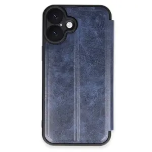 Apple İphone 16 Plus Kılıf Flip Cover - Lacivert