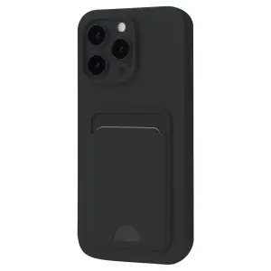 Apple İphone 16 Plus Kılıf Kelvin Kartvizitli Silikon - Siyah