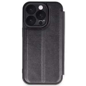 Apple İphone 16 Pro Kılıf Flip Cover - Siyah
