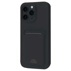 Apple İphone 16 Pro Kılıf Kelvin Kartvizitli Silikon - Siyah