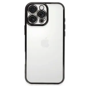 Apple İphone 16 Pro Kılıf Razer Lensli Silikon - Siyah