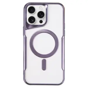 Apple İphone 16 Pro Max Kılıf Boyi Magsafe Silikon Kapak - Derin Mor